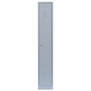 Garderobenspind, 1 Abteil, H 1800 x B 315 x T 500 mm, lichtgrau