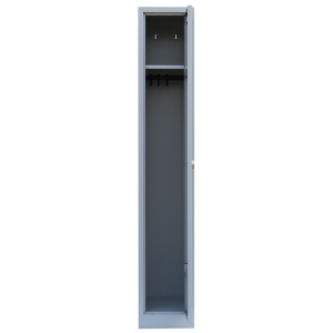 Garderobenspind, 1 Abteil, H 1800 x B 315 x T 500 mm, lichtgrau