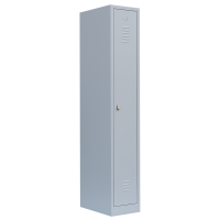 Garderobenspind, 1 Abteil, H 1800 x B 315 x T 500 mm, lichtgrau