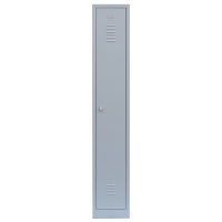 Garderobenspind, 1 Abteil, H 1800 x B 315 x T 500 mm, lichtgrau