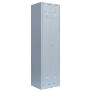 Mehrzweckspind, 2 Abteile, H 1800 x B 500 x T 500 mm, lichtgrau - KONFIGURIERBAR