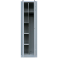 Mehrzweckspind, 2 Abteile, H 1800 x B 500 x T 500 mm, lichtgrau - KONFIGURIERBAR