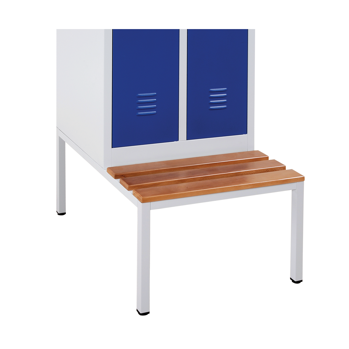 Sitzbankuntergestell, Sitzauflagen buche, 400 x 315 x 800 mm