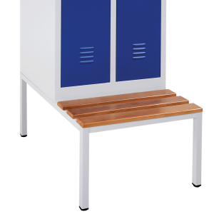 Sitzbankuntergestell, Sitzauflagen buche, 400 x 315 x 800 mm, lichtgrau - KONFIGURIERBAR