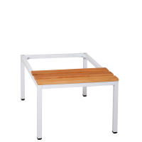 Sitzbankuntergestell, Sitzauflagen buche, 400 x 315 x 800 mm, lichtgrau - KONFIGURIERBAR