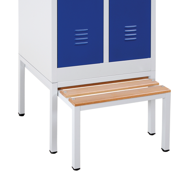 Untergestell mit Sitzbankauszug, Sitzauflagen buche, 400 x 315 x 800 mm, lichtgrau - KONFIGURIERBAR