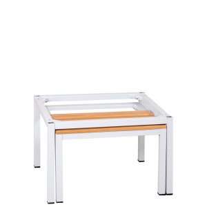 Untergestell mit Sitzbankauszug, Sitzauflagen buche, 400 x 315 x 800 mm, lichtgrau - KONFIGURIERBAR