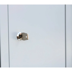 Garderobe, 1 Abteil rechts, 5 Fächer, H 1800 x B 1115 x T 500 mm, lichtgrau - KONFIGURIERBAR