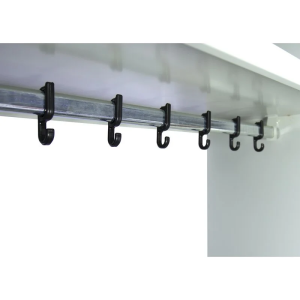 Garderobe, 2 Abteile links, 1 Abteil rechts, je 5 Fächer, H 1800 x B 1915 x T 500 mm, lichtgrau - KONFIGURIERBAR