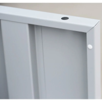 Garderobe, 2 Abteile links, 1 Abteil rechts, je 5 Fächer, H 1800 x B 1915 x T 500 mm, lichtgrau - KONFIGURIERBAR
