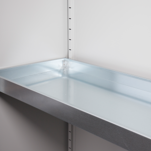 Umweltschrank, 1 Tür, 4 Wannenböden, H 1950 x B 500 x T 422 mm, lichtgrau - KONFIGURIERBAR