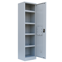Umweltschrank, 1 Tür, 4 Wannenböden, H 1950 x B 500 x T 422 mm, lichtgrau - KONFIGURIERBAR