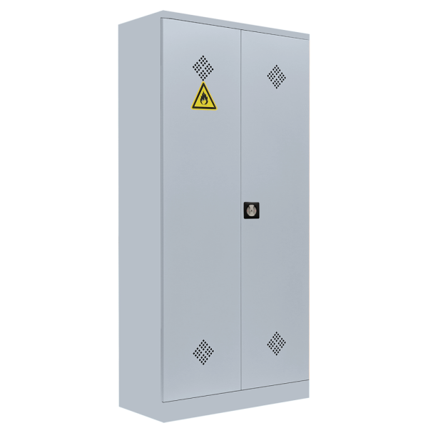 Umweltschrank, 2 Türen, 4 Wannenböden, H 1950 x B 916 x T 422 mm, lichtgrau - KONFIGURIERBAR