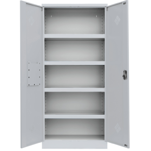 Umweltschrank, 2 Türen, 4 Wannenböden, H 1950 x B 916 x T 422 mm, lichtgrau - KONFIGURIERBAR