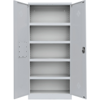 Umweltschrank, 2 Türen, 4 Wannenböden, H 1950 x B 916 x T 422 mm, lichtgrau - KONFIGURIERBAR