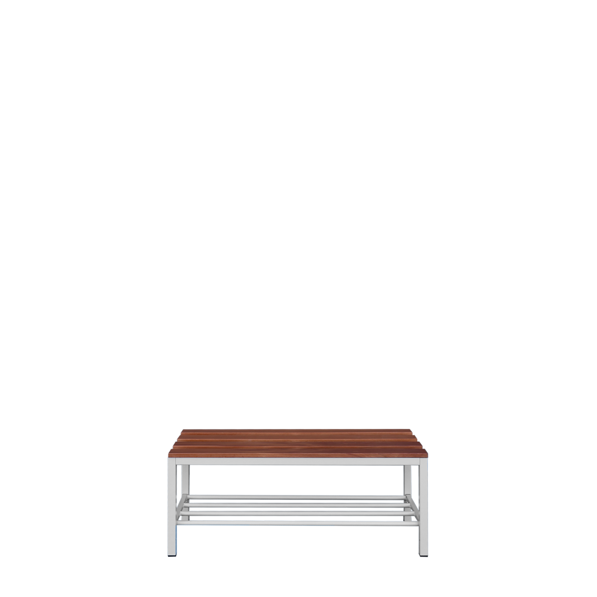 Sitzbank mit Schuhrost, 400 x 1000 x 400 mm, lichtgrau/buche