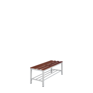 Sitzbank mit Schuhrost, 400 x 1000 x 400 mm, lichtgrau/buche - KONFIGURIERBAR
