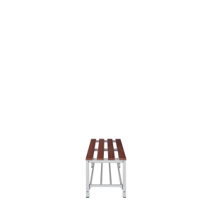 Sitzbank mit Schuhrost, 400 x 1000 x 400 mm, lichtgrau/buche - KONFIGURIERBAR