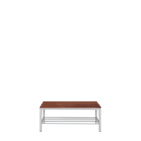 Sitzbank mit Schuhrost, 400 x 1000 x 400 mm, lichtgrau/buche - KONFIGURIERBAR