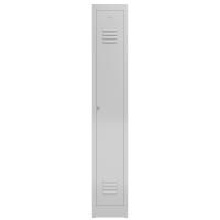 ClassiX Garderobenspind, 1 Abteil, H 1800 x B 310 x T 500 mm, lichtgrau - KONFIGURIERBAR