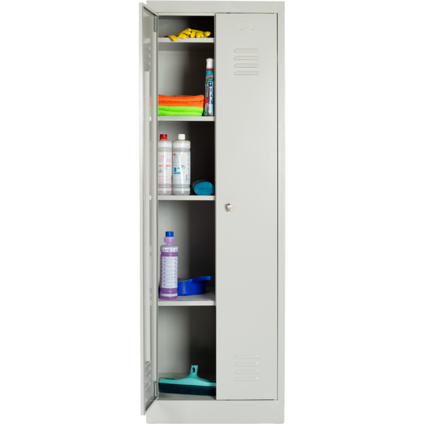 ClassiX Gerätespind, 2 Abteile à 30 cm, 1800 x 590 x 500 mm, lichtgrau - KONFIGURIERBAR