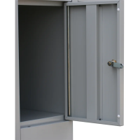 ClassiX Schließfachschrank, 1 Abteil à 3 Fächer, H 1800 x B 310 x T 500 mm, lichtgrau - KONFIGURIERBAR