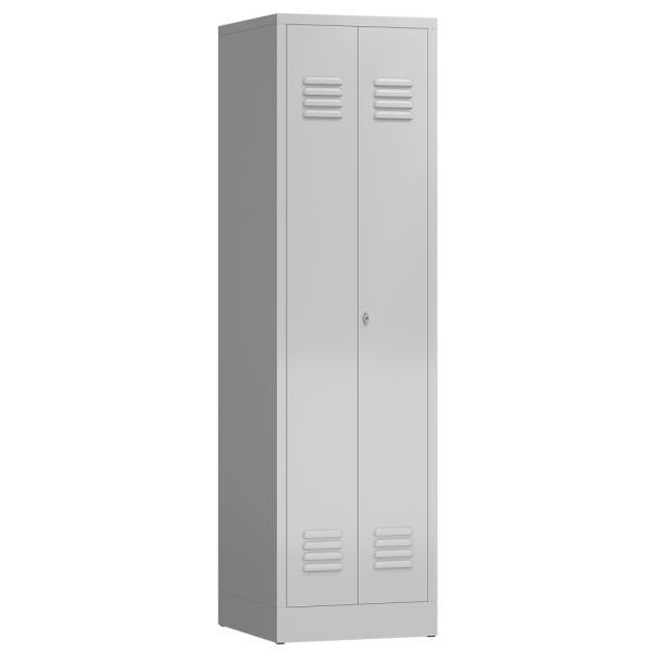ClassiX Mehrzweckspind, 2 Abteile, 1800 x 500 x 500 mm, lichtgrau - KONFIGURIERBAR