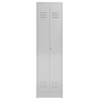 ClassiX Mehrzweckspind, 2 Abteile, 1800 x 500 x 500 mm, lichtgrau - KONFIGURIERBAR